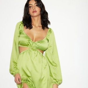 Dynamite - Poppy Satin Cutout Mini Dress